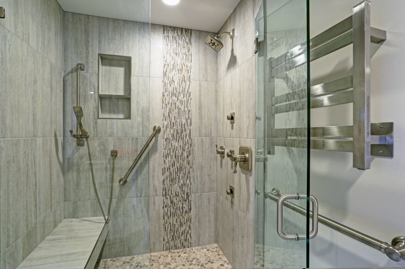 Shower with Recessed Shelves